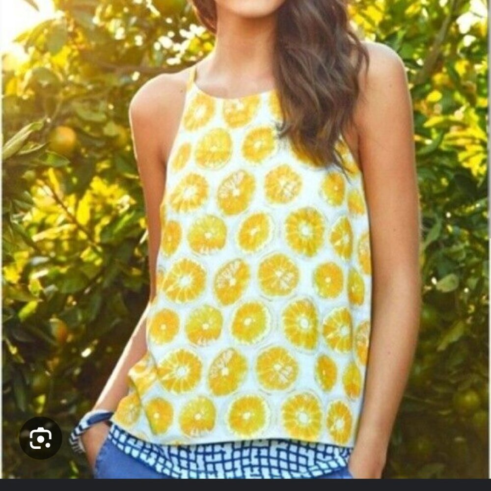 Anthropologie Porridge Lemon Swing Tank Top
